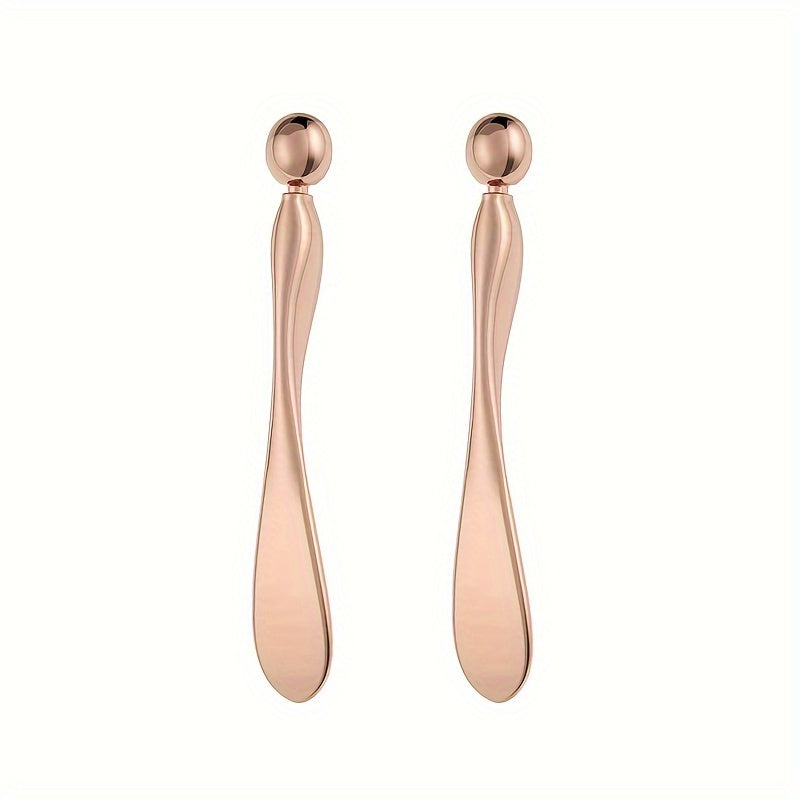 2-Pack Metal Eye Cream Applicator & Facial Roller Massage Wand - Reduce Puffiness, Eye Massage Tool