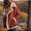 Women's PU Leather Faux Fur Biker Jacket – Asymmetrical Zip Lapel Motorcycle Coat with Golden Hardware (Brown/Black)
