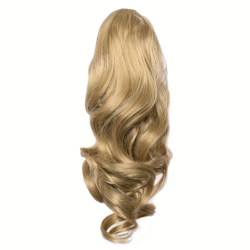 Clip-In Curly Ponytail Hair Extension – 11.8 in (30 cm) Loose Wave Claw Clip, Synthetic High-Temp Fiber for Women