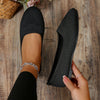 Breathable Slip-On Women's Flats Comfortable Soft PU Sole Casual Anti-Slip Shoes Plus Size