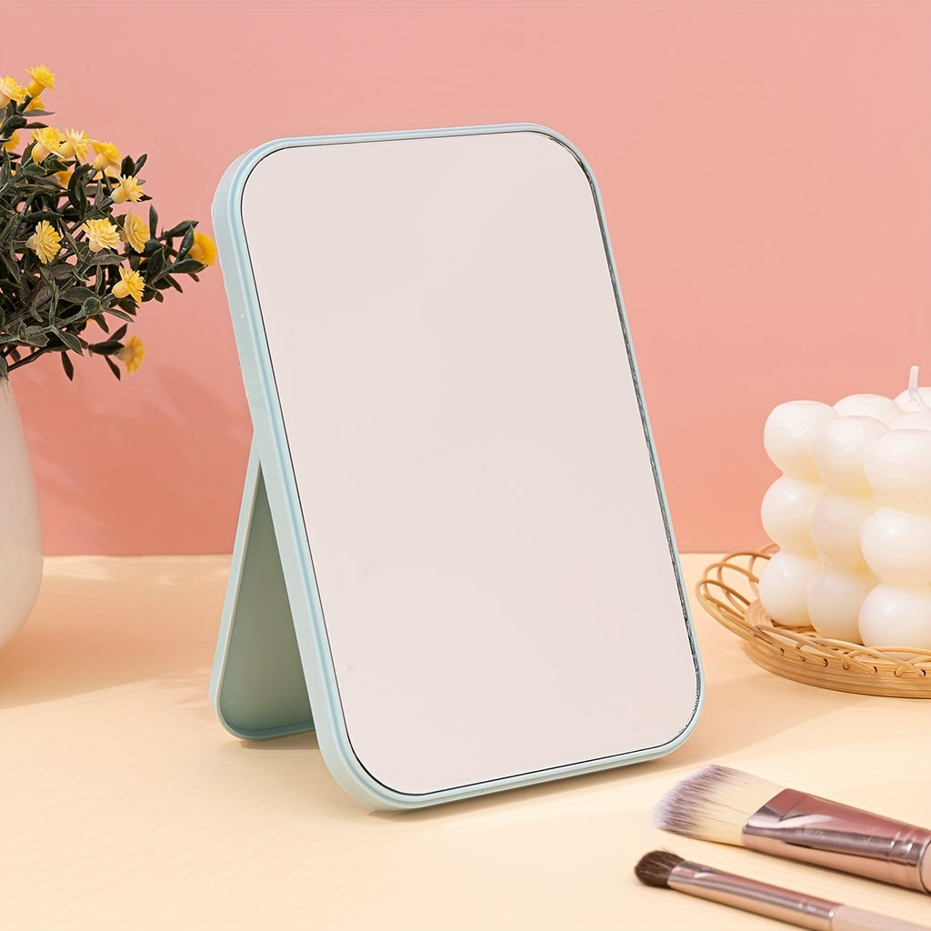 Portable Folding Desktop Makeup Mirror - Princess-Style Compact Vanity for Travel & Dorms, Perfect Women's Gift