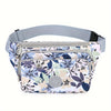 Women's Casual Oxford Crossbody Waist Bag - Large Capacity Chest Bag with 5 Zipper Pockets & Adjustable Strap