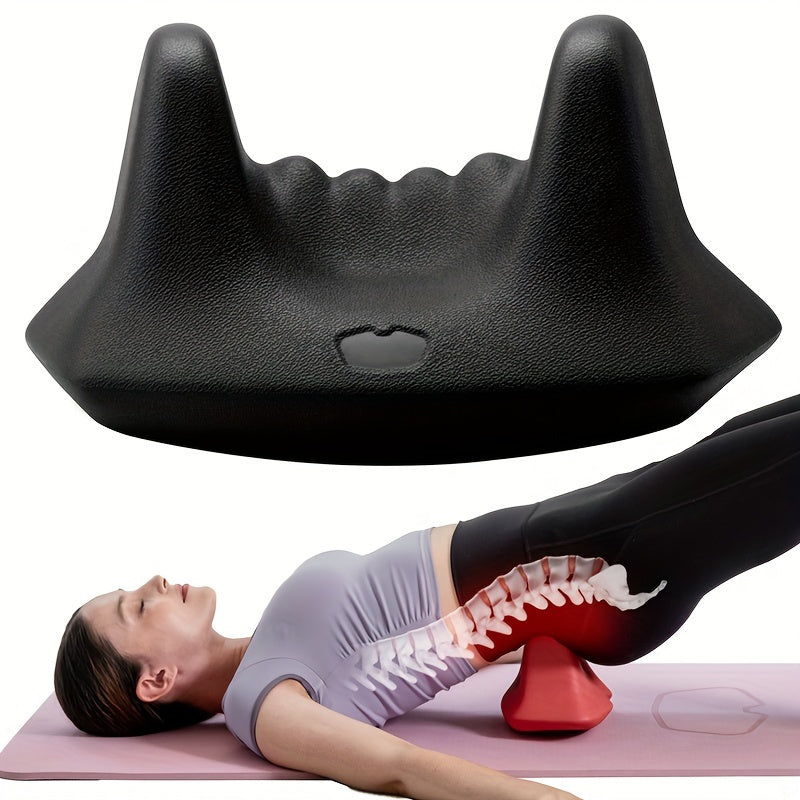 Deep Tissue Psoas Muscle Massager - Ergonomic Black PU Foam Roller with Handle for Hip Back & Thigh | Portable Non-Electric Massage Tool