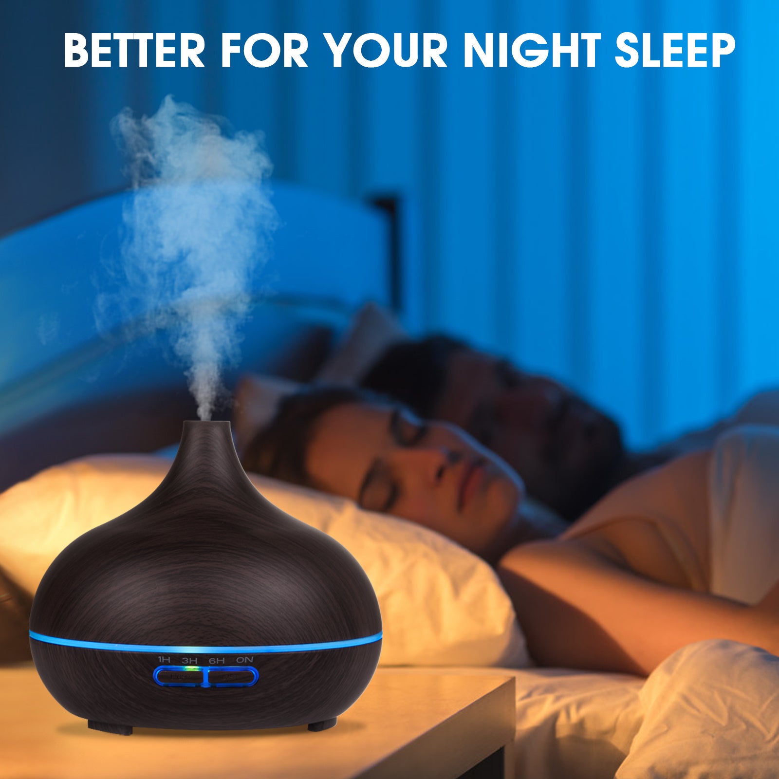 550ml (18.6 fl oz) Ultrasonic Essential Oil Diffuser with 12-Pack Oils, Remote, 7-Color LED & Timers — Large Aroma Humidifier for Bedroom Spa Yoga Hotel