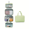 Large Capacity Foldable Travel Organizer Bag - Zippered Minimalist Polyester Pouch with Shoulder Strap