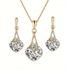 Personalized Square Necklace and Earring Set – Alloy-Plated Glass Jewelry Gift for Mother's Day