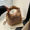 Plush Faux Fur Crossbody Bag for Women – Small Zippered Winter Handbag, Chic Everyday & Evening Purse