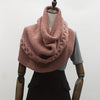 Women's Cable Knit Sweater Scarf – Soft Warm Winter Shawl Neck Wrap, Solid Colors (Green, Beige, Black, Red) — Hand Wash/Dry Clean