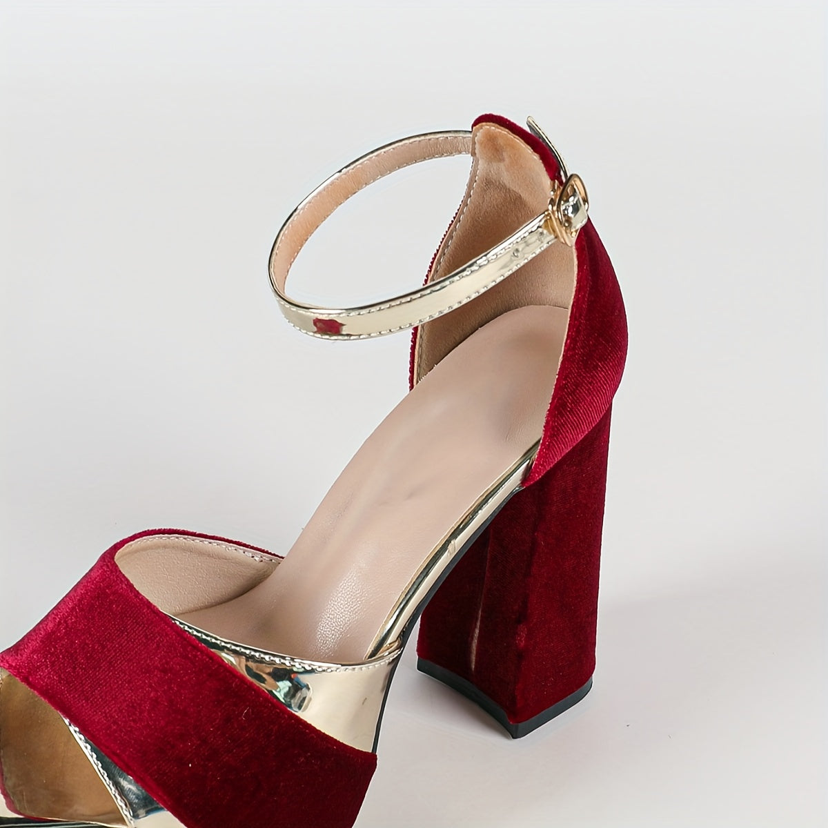 Chunky Block Heel Ankle-Strap Platform Sandals for Women – Open Toe Party & Dress Heels