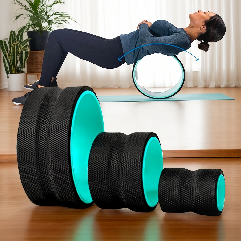 3-Piece Massage & Stretching Wheel Set for Back, Neck & Feet - Full-Body Relaxation