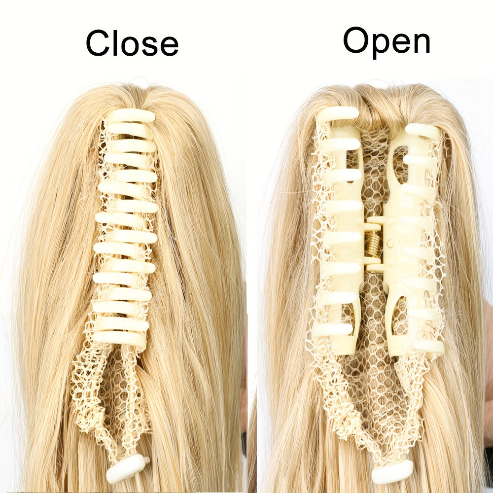 Clip-In Curly Wavy Ponytail Extension Claw – Flexible Synthetic Hairpiece for Women