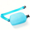 Adjustable Nylon Waist Bag - Black Fanny Pack with Crossbody Strap, Zipper Closure for Running & Daily Commute