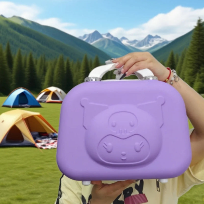 Sanrio Hello Kitty Makeup Pouch – Cute Printed Cosmetic Bag with Handle | Travel Toiletry Organizer & Pencil Case for Women