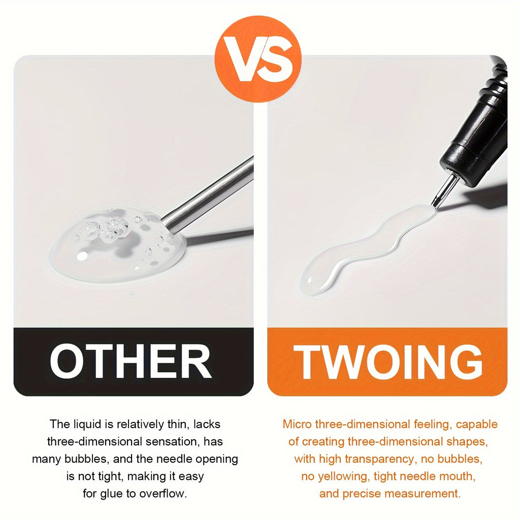 15ml (0.5 fl oz) Nail Rhinestone Glue — No-Wipe UV/LED Gel Adhesive for Crystals, Beads & 3D Nail Art