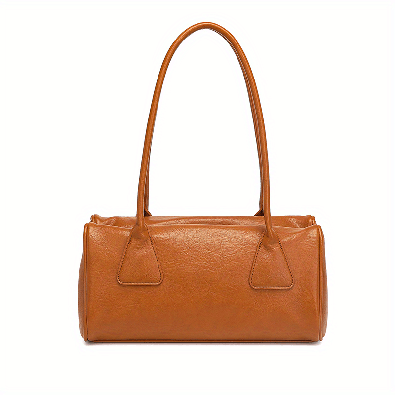 Luxury Retro Baguette Hobo Bag for Women – Vintage Split Leather Shoulder & Handbag with Adjustable Strap