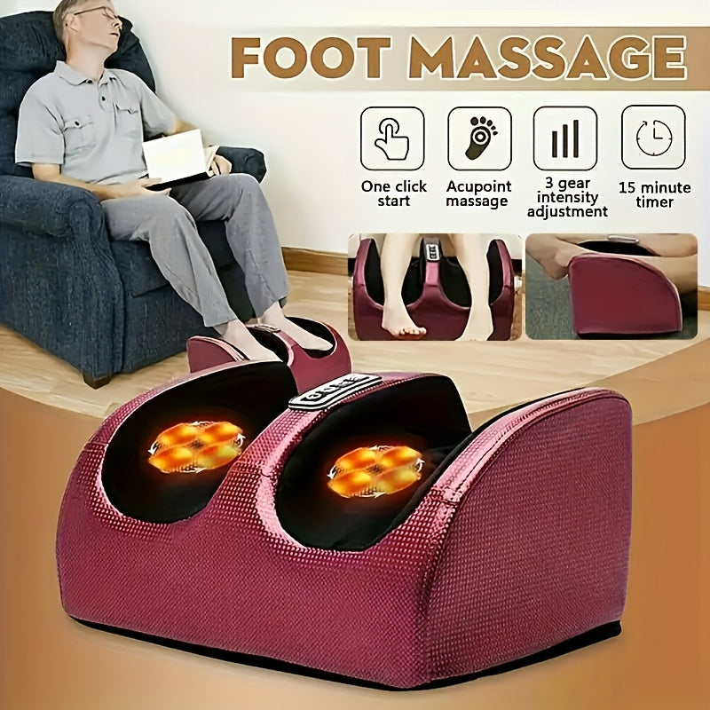 Electric Foot Massager with Compression | Home Spa Foot Therapy — Easy-Clean Stylish Design
