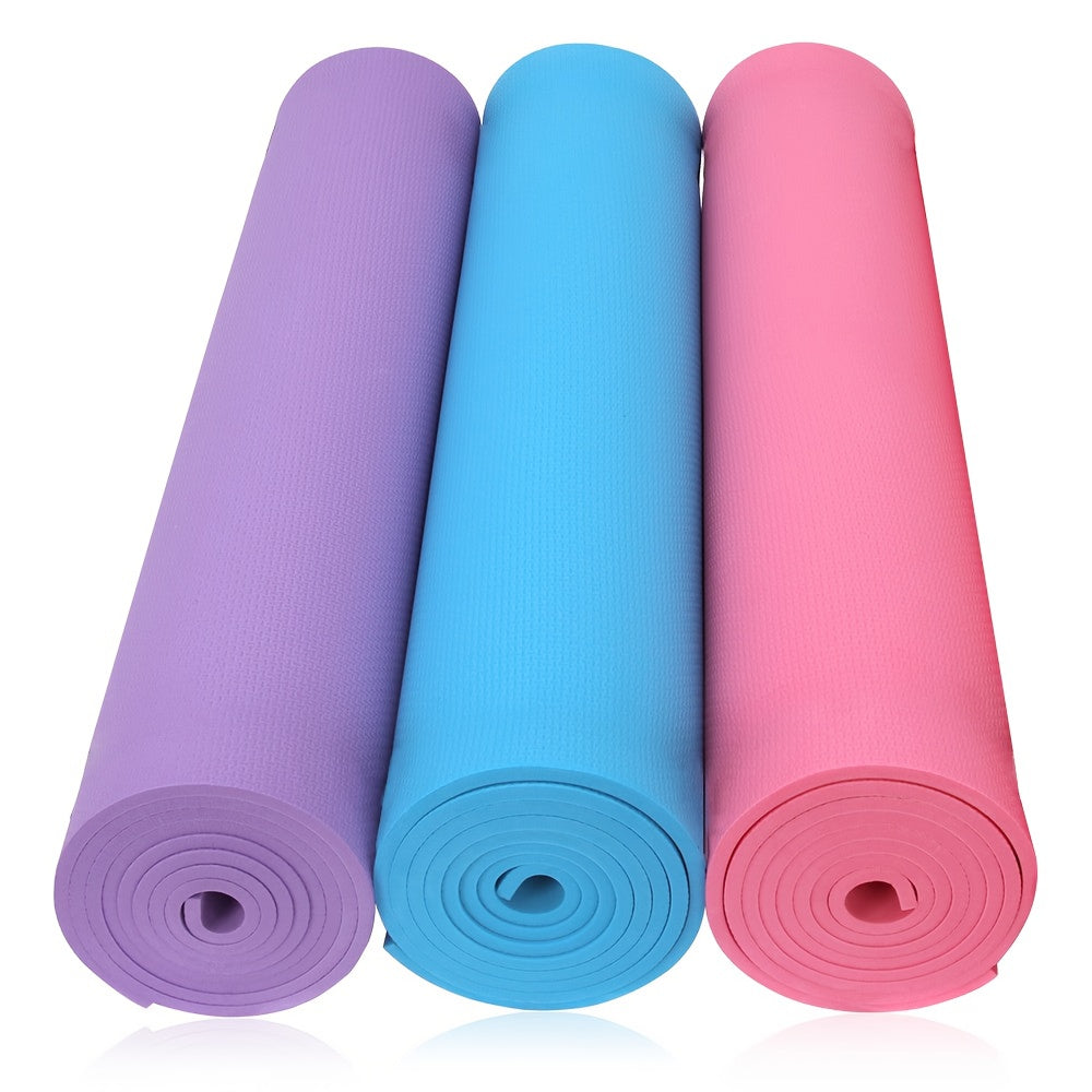 3mm EVA Yoga Mat - Non-Slip Moisture-Resistant Exercise Mat for Yoga, Pilates & Home Gym (Pink/Purple/Blue)
