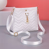 Wave Quilted Mini Bucket Crossbody Bag - Women's Trendy Shoulder Handbag & Purse