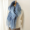 Women's Thick Knit Scarf - Ultra-Warm Windproof Plush Shawl Wrap in Macaron Colors