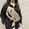 Large Capacity Waist Pack for Men and Women, Vintage Cargo Chest Bag with Zipper