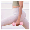 Women's Coated Cast Iron Dumbbell — Space-Saving Colorful Home Fitness Weight for Full-Body Strength Training