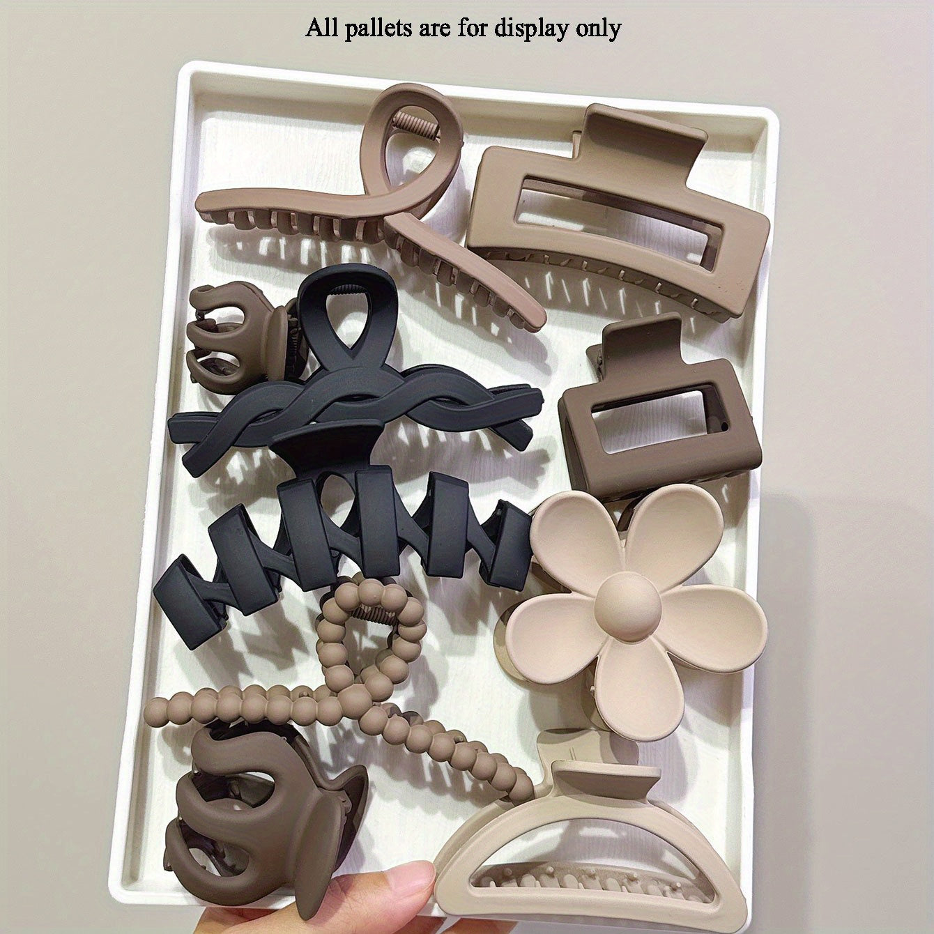 10-Pack Assorted Resin Hair Claw Clips — Large Mixed Color Hair Accessories for Women, Parties & Gifts