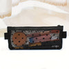 Women's Clear Travel Makeup Organizer Bag - Mesh Cosmetic & Toiletry Pouch with Heart Design & Brush Holder