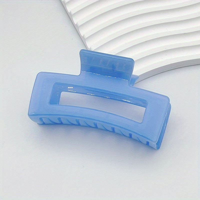 Multicolor Large Acrylic Rectangle Hair Clip Thick Resin Claw for Long Thick Hair Nonslip Jaw Clip