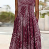 Plus Size Floral Maxi Dress - Sleeveless Scoop Neck A-Line Beach & Casual Dress with Pockets