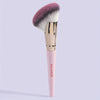 Professional Oval Face Makeup Brush – Golden Handle, Soft Nylon Bristles for Foundation Concealer Powder & Blush