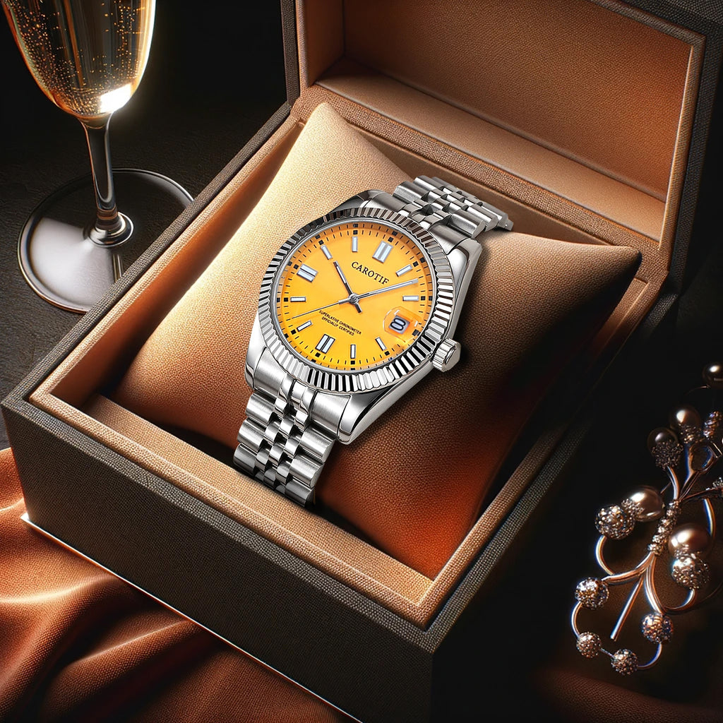 Women's Silver-Tone Automatic Mechanical Watch with Luminous Hands - Elegant Alloy Bracelet