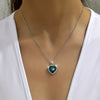 Silver-Plated Rhinestone Pendant Necklace for Girls | Valentine's & Mother's Day Gift