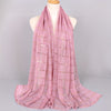 Women's Solid Color Metallic Scarf - Lightweight Breathable Shawl Wrap
