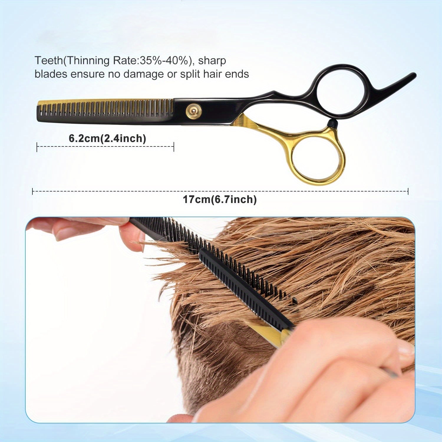 Professional Barber Shears Set - Hair Cutting & Thinning Scissors for Men, Women & Pet Grooming
