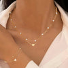 3-Piece Heart Pearl Necklace & Bracelet Set, Adjustable 18K Gold-Plated Jewelry for Everyday Wear and Valentine's Day Gift