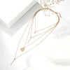 Layered Star and Round Pendant Necklace for Women Trendy Elegant Fine Jewelry