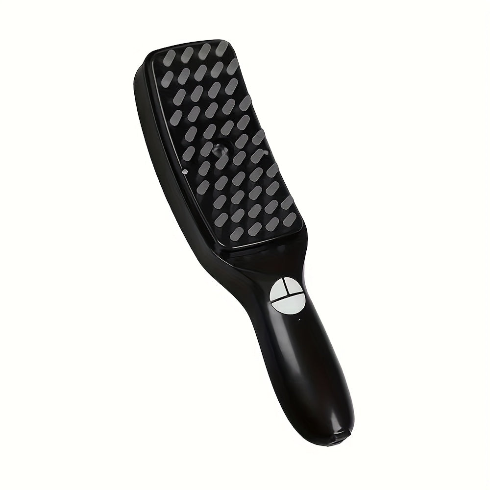 Electric Scalp Massager Comb with Negative Ion Spray & Hydration - Portable Rechargeable Scalp Brush for Dandruff Relief, Salon-Quality Massage for Women & Girls (Black/Red)