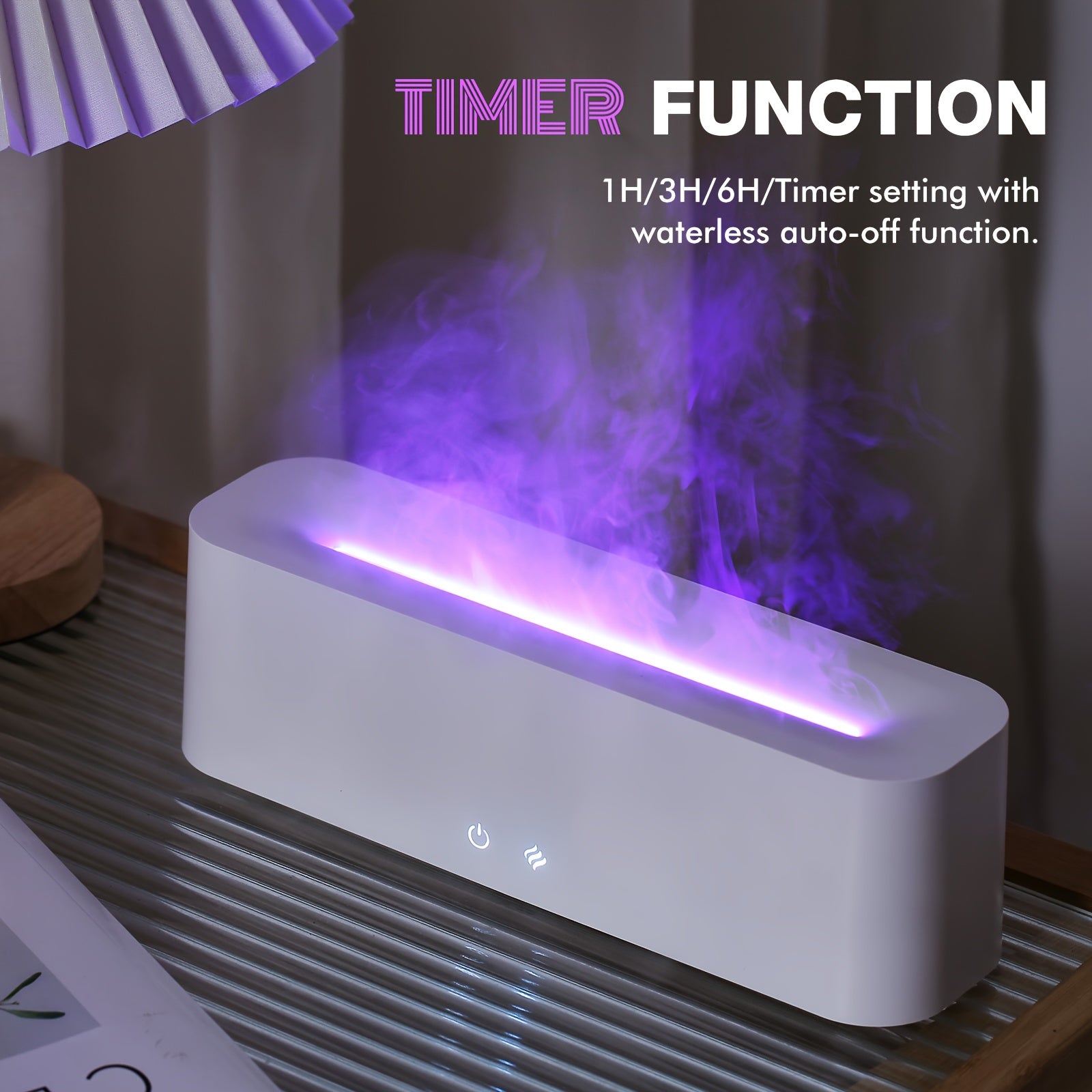 Clocteck 400ml (13.5 fl oz) Aromatherapy Essential Oil Diffuser & Humidifier, Color LED Light, Timer, Auto Shut-Off for Bedroom Office Living Room
