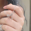 Coquette Bowknot Zirconia Necklace – Vintage-Inspired Zinc Alloy Pendant for Everyday & Special Occasions, Women’s Gift