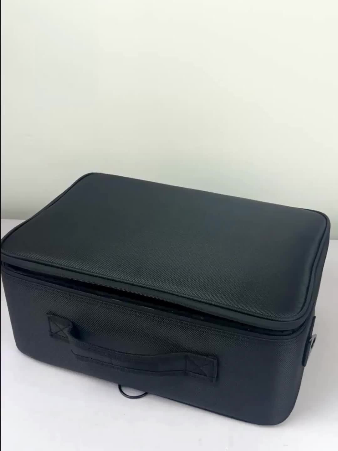 Professional Makeup Case - Large Capacity Multi-Layer Cosmetic Organizer with Adjustable Dividers, Durable Nylon & Zipper Closure