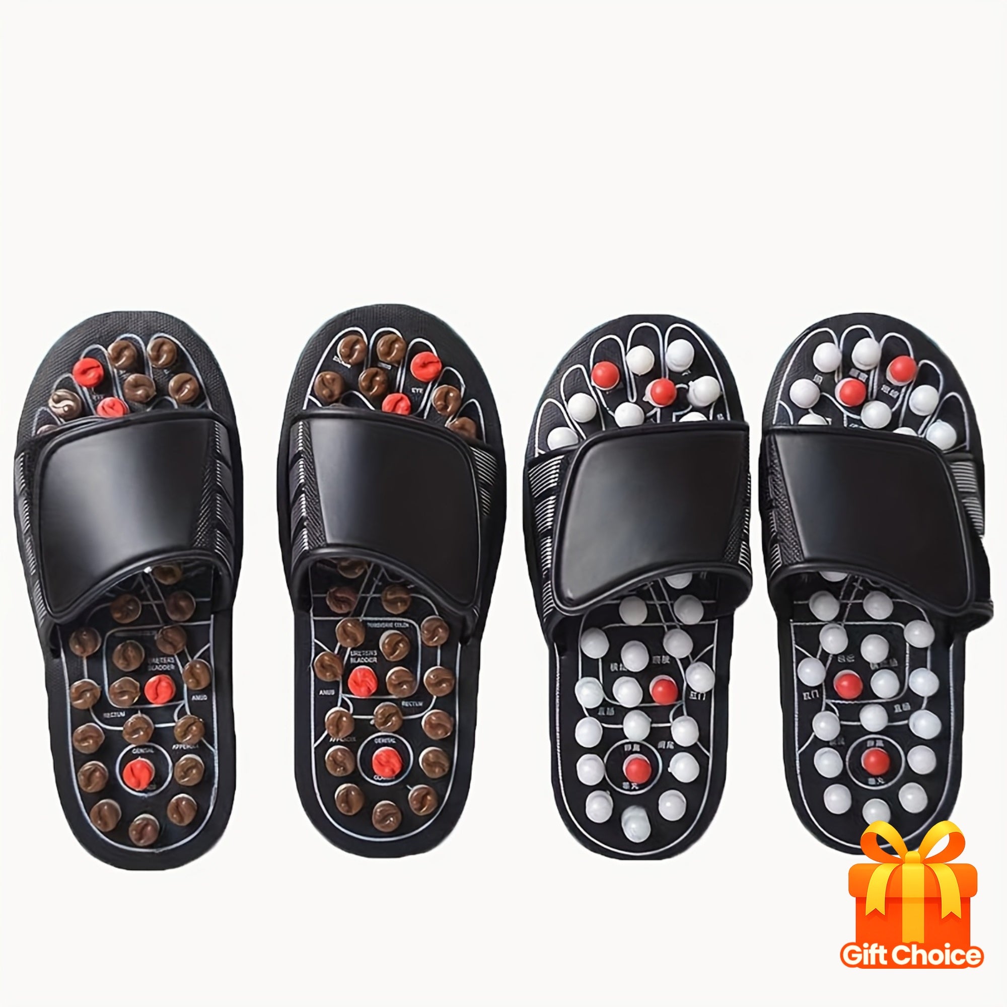 Acupuncture & Moxibustion Massage Slippers for Men & Women – Acupressure Foot Massager, Comfortable Durable Home Spa Gift