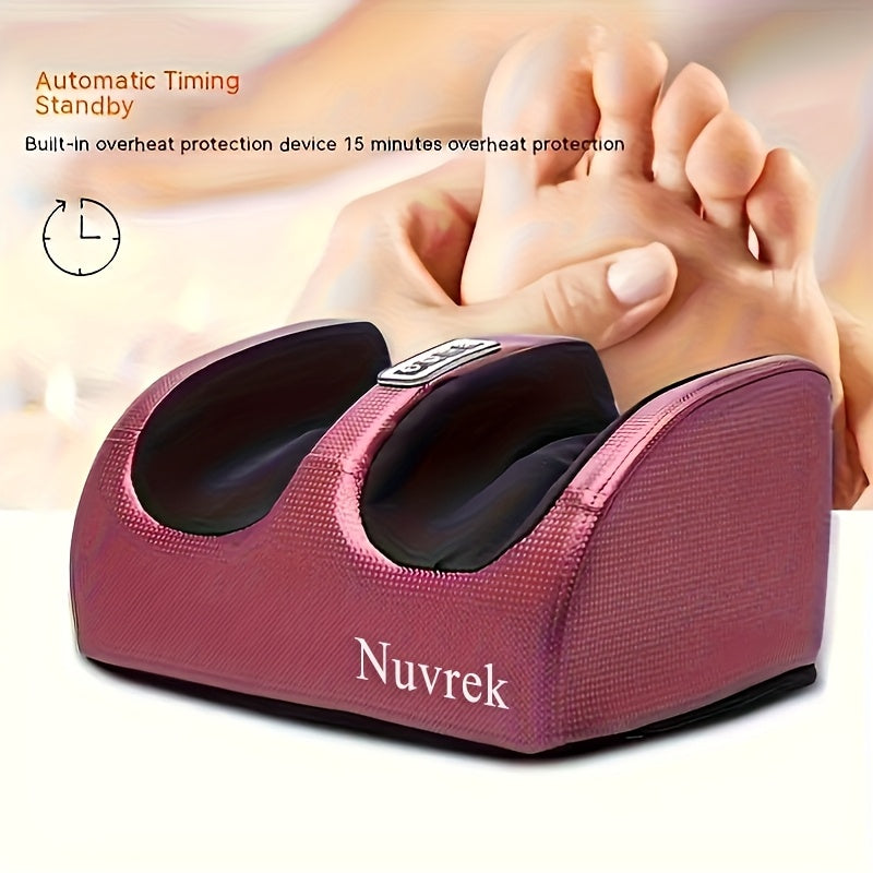 Nuvrek Foot Massager with Heat – Deep-Kneading Foot Spa for Circulation & Relaxation, Plug-In Gift