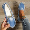 Women's Round Toe Penny Loafers - Comfortable Slip-On Flats