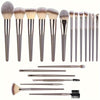 Champagne Gold Professional Makeup Brush Set with Travel Case — Foundation, Blush & Eyeshadow Blending Brushes | Gift Set for Women