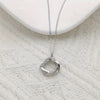 Elegant Gold Pendant Necklace with Faux Diamond Inlays – Women's Daily & Vacation Jewelry