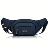 Lightweight Compact Crossbody & Waist Pack - Zippered Multi-Compartment Bag for Travel, Gym, Cycling, Everyday - Olive Green, Black, Navy