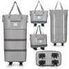 3-in-1 Expandable Travel Bag with Wheels — Lightweight Carry-On Backpack with Telescopic Handle