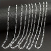 5-Pack Silver-Plated Textured Link Chain Necklaces with Lobster Clasps — 16–30 in (41–76 cm) Jewelry Making Chains