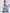 Blue Floral V-Neck Backless Evening Gown – Sleeveless A-Line Maxi Dress with Ruffled Hem & Butterfly Bow Tie Waist for Weddings, Parties & Prom (Machine Washable)