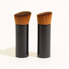 Flat Top Slant Foundation Brush – Aluminum Tube Short Handle for Liquid Foundation & Loose Powder